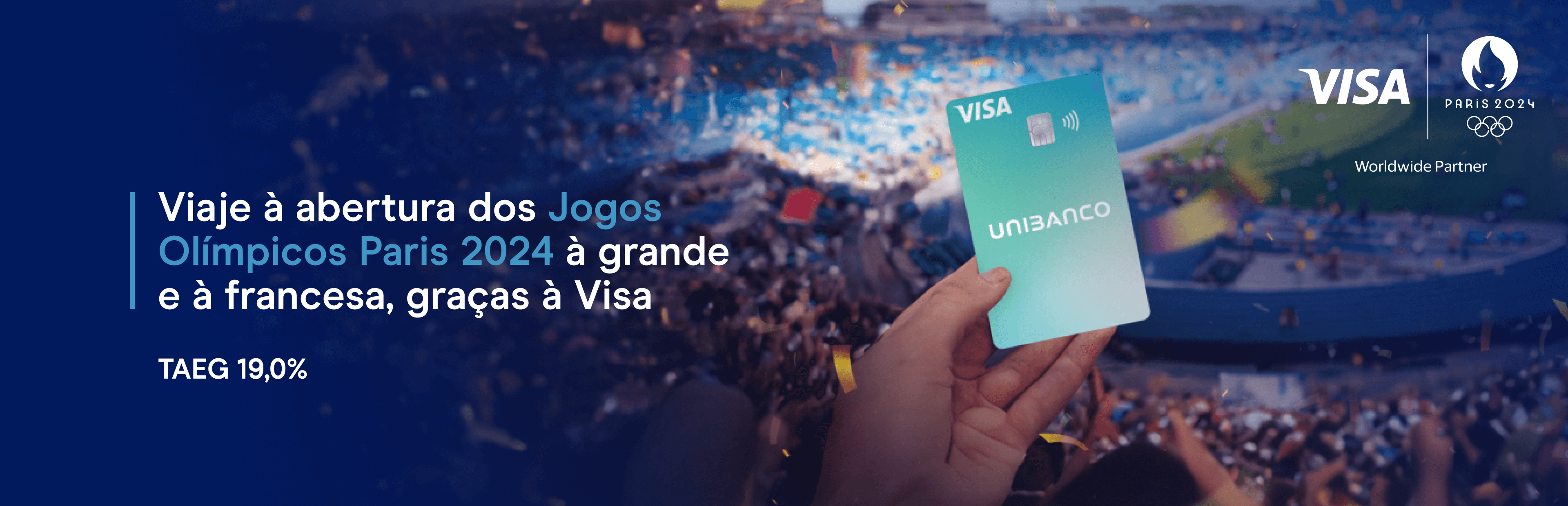 Campanha Jogos Olímpicos com o cartão de crédito Unibanco