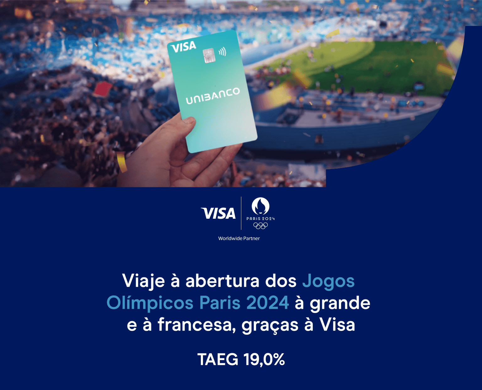 Campanha Jogos Olímpicos com o cartão de crédito Unibanco