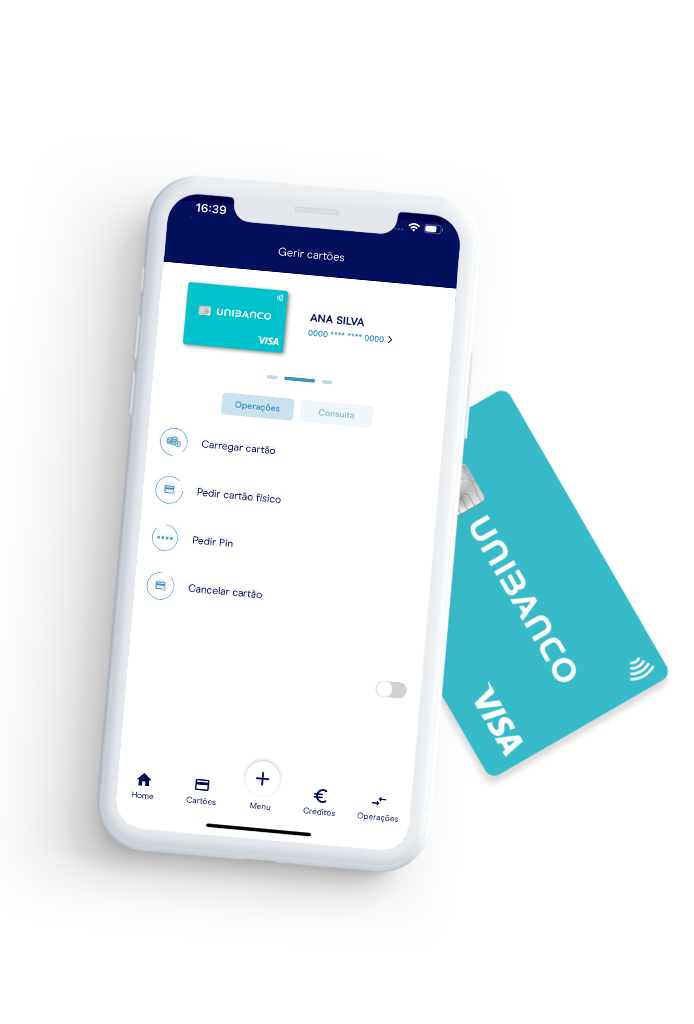 App Conta Unibanco Gestão Cartões
