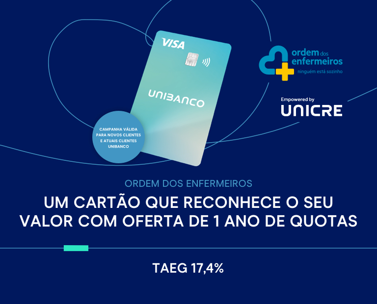 Campanha cartão de crédito UNIBANCO com Ordem dos Enfermeiros
