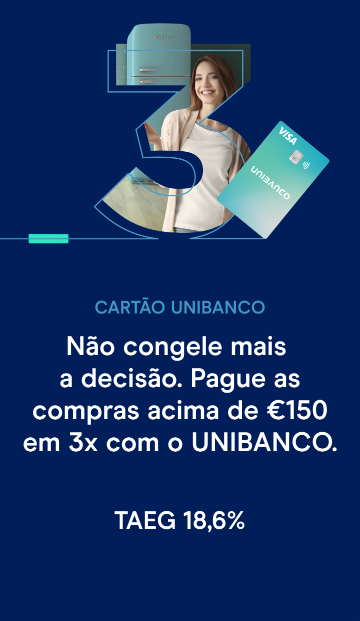 Cartão de crédito Unibanco - Trividir as compras em 3x