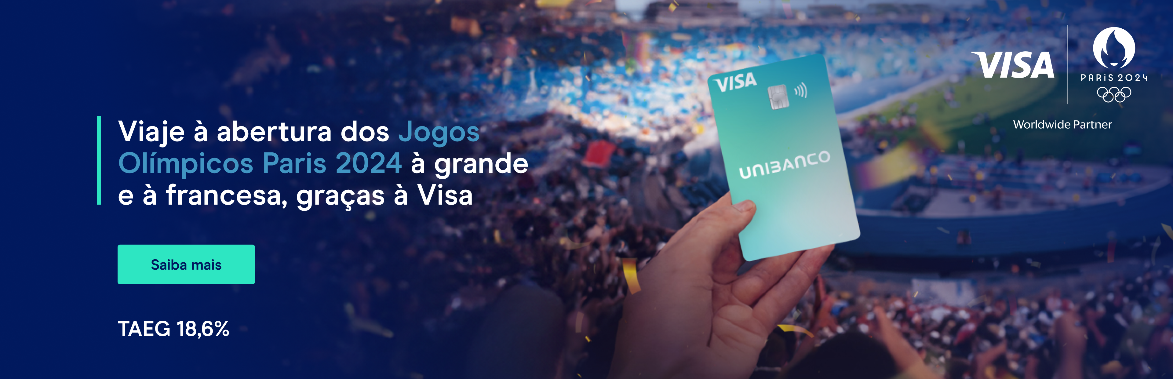 Sorteio de uma viagem aos Jogos Olímpicos com o Unibanco e a Visa