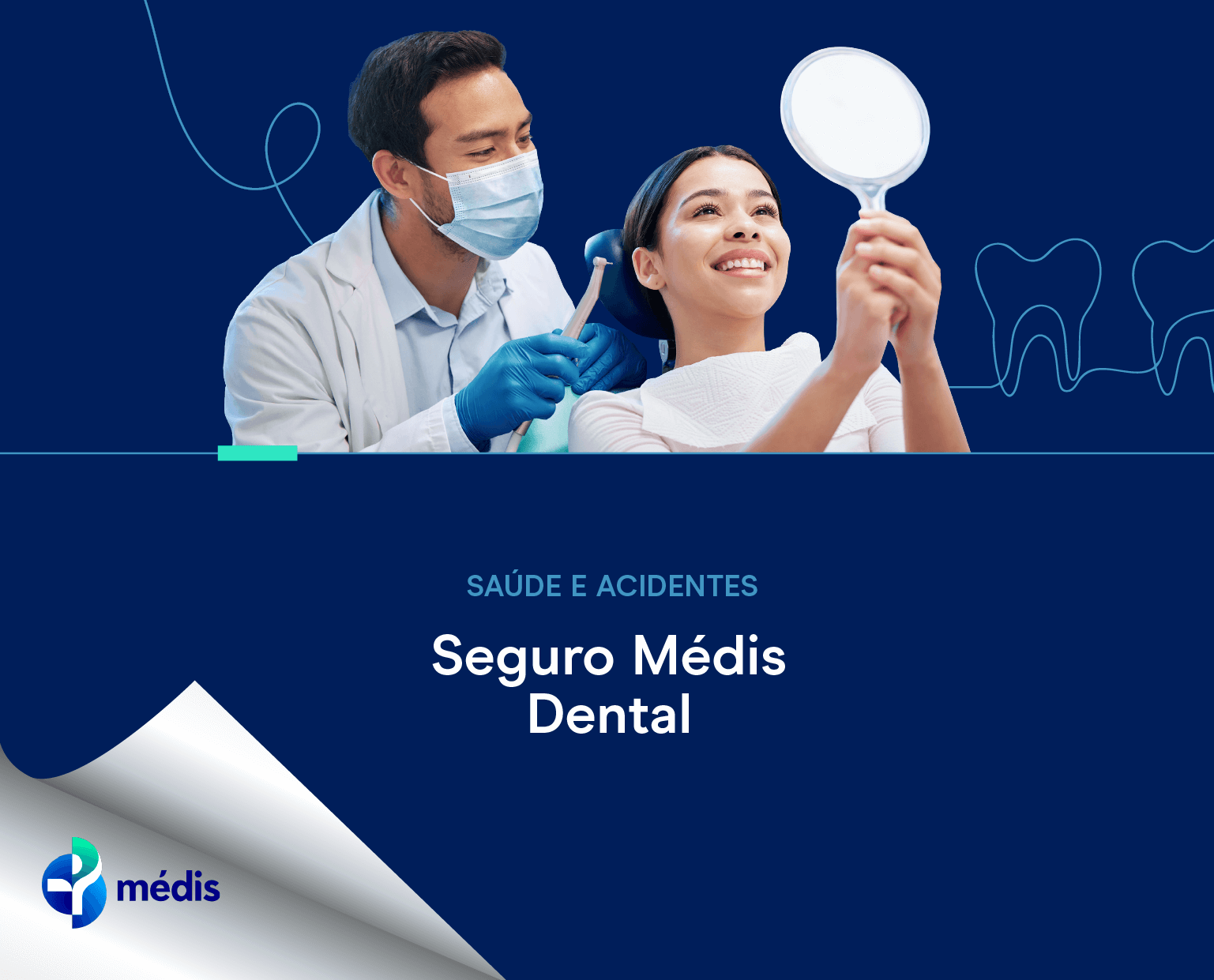 Médico dentista com paciênte ilustrando uma consulta ao contratar o seguro médis dental do Unibanco