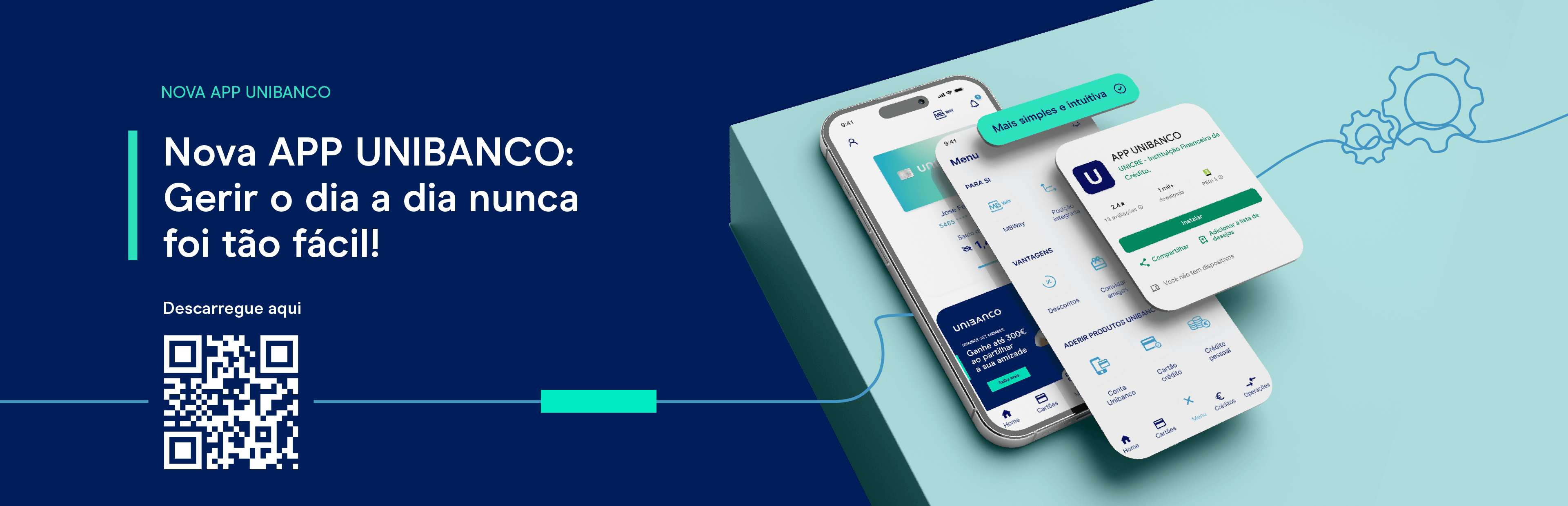 Guarda chuvas a tapar um cartão de crédito unibanco a ilustrar a campanha de Abril