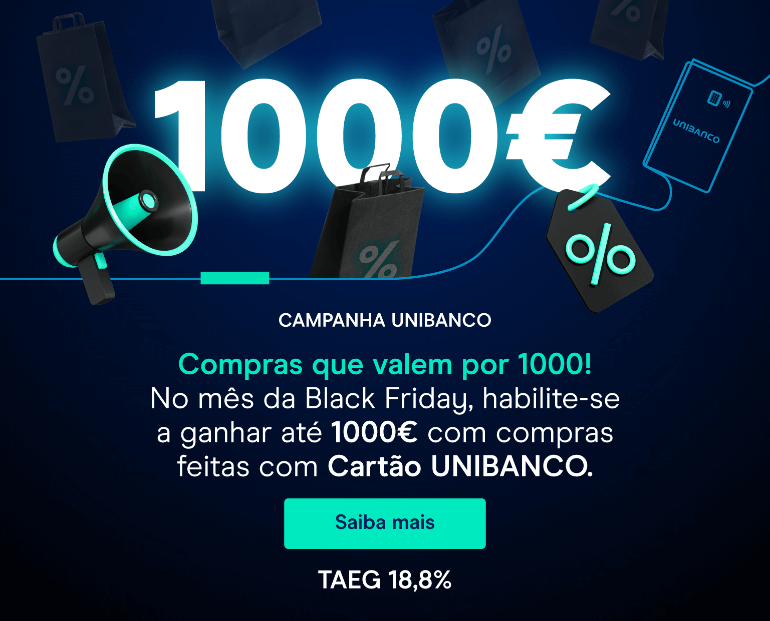 Duas mulheres felizes com o cartão unibanco na mão